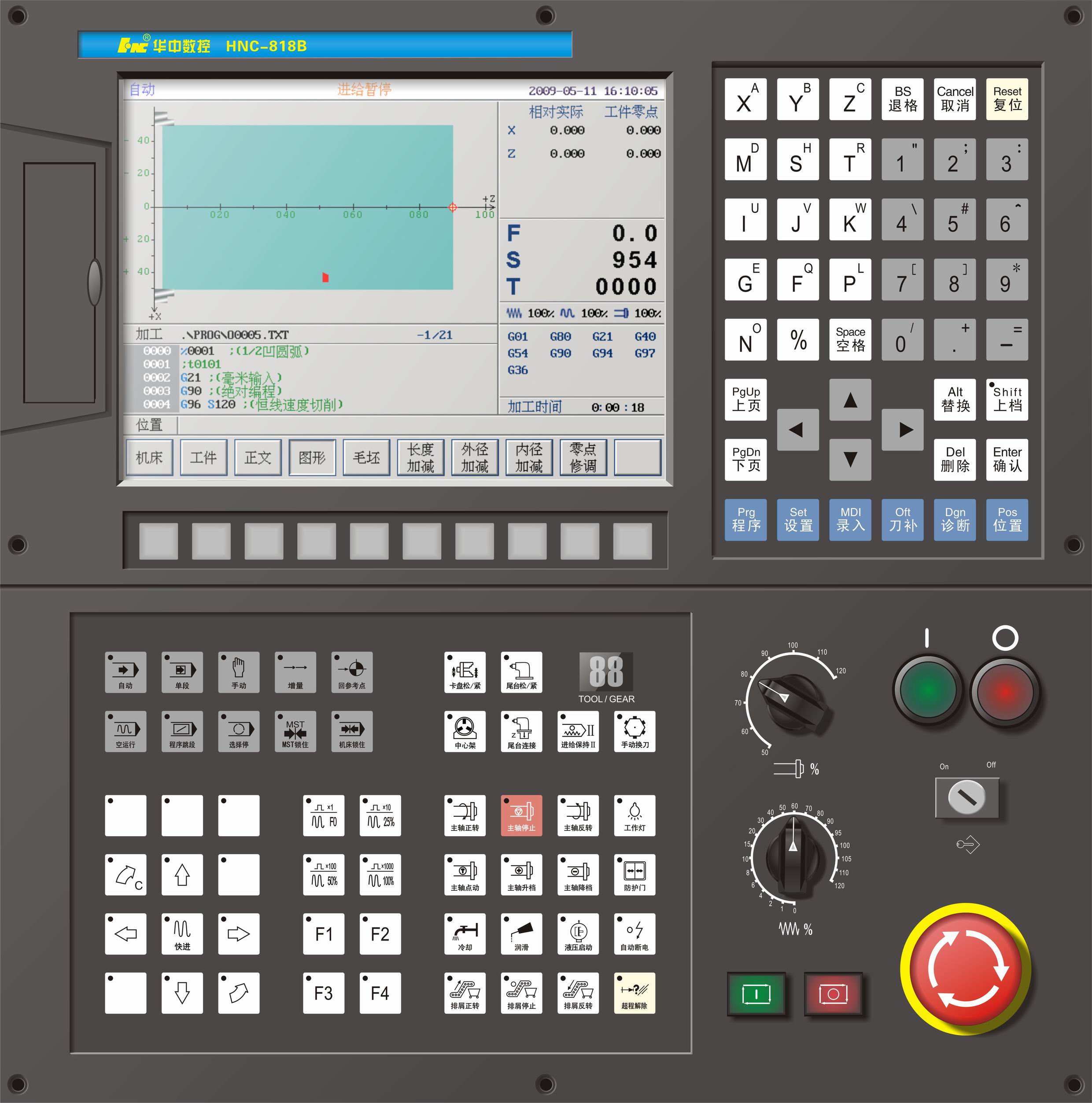华中hnc818bt数控系统用于美国哈挺cobra42全功能数控车升级改造解决